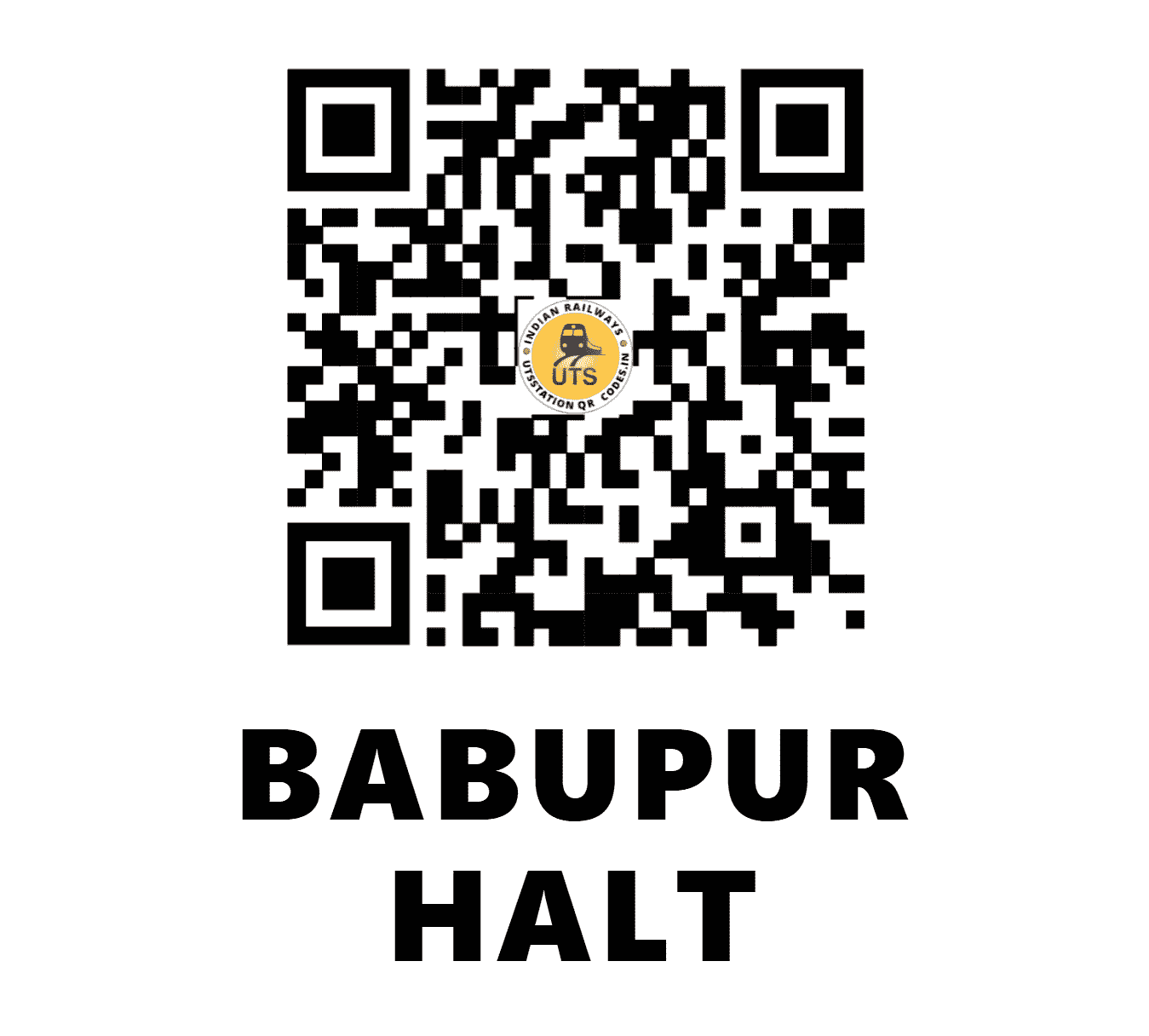 UTS QR Code for BABUPUR HALT - BBPR (NE - UTTAR PRADESH)